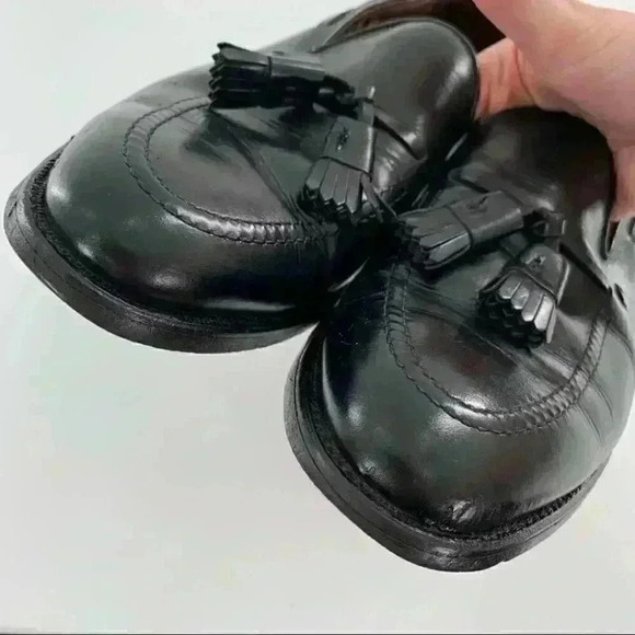 Allen Edmonds Grayson mean loafers size 9.5 black shell cordovan leather main image 4